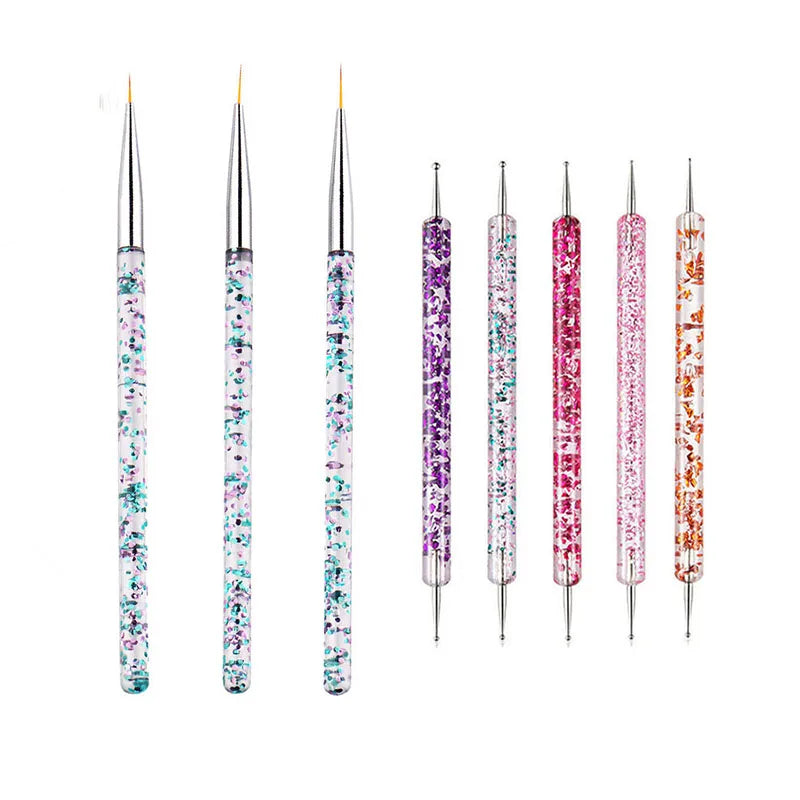5/20Pcs Nail Art Brush Design Tip Painting Drawing