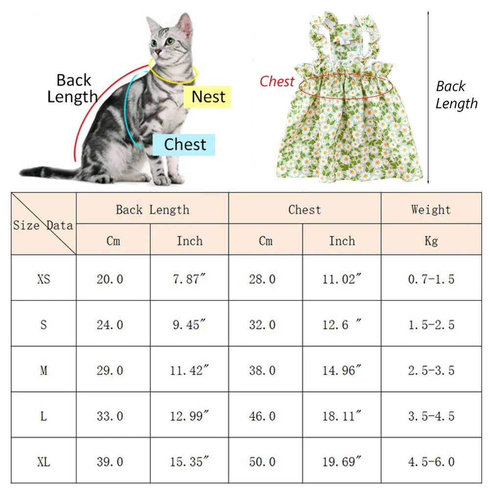 Cats Cotton Summer  Skirt Dresses