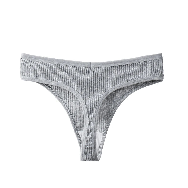 Women’s Cotton Striped Thong Panties – Sexy Cozy Lingerie