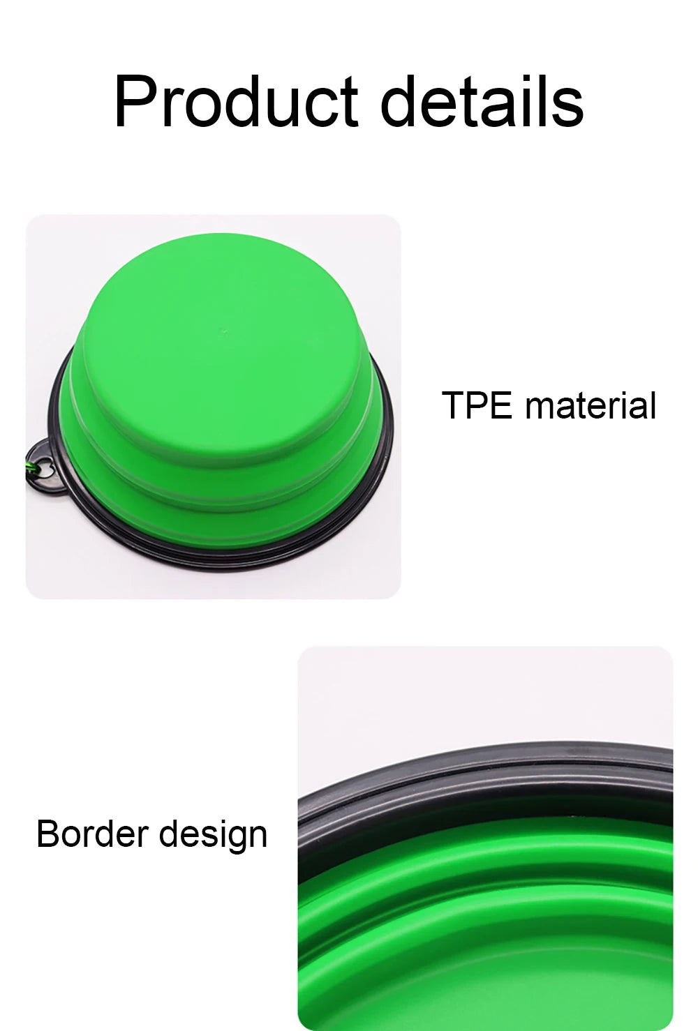 Outdoor Portable Pet Folding Silicone  Bowl