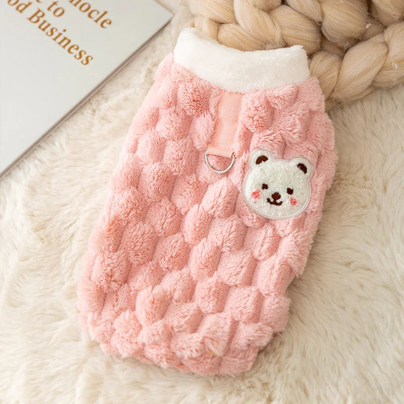 Winter Warm Cat Clothes Sweater with Buckle