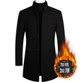 Men’s Winter Faux Leather Jacket – Windproof & Fleece-Lined