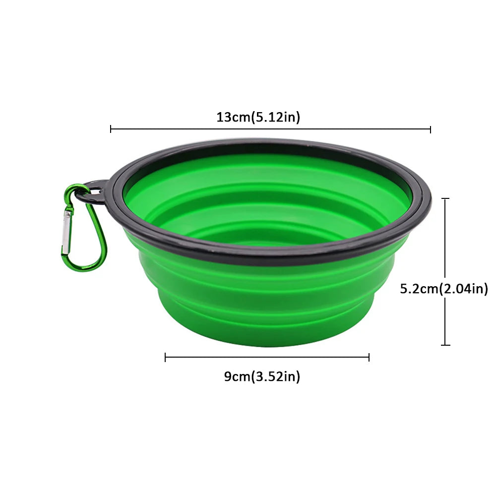 Outdoor Portable Pet Folding Silicone  Bowl