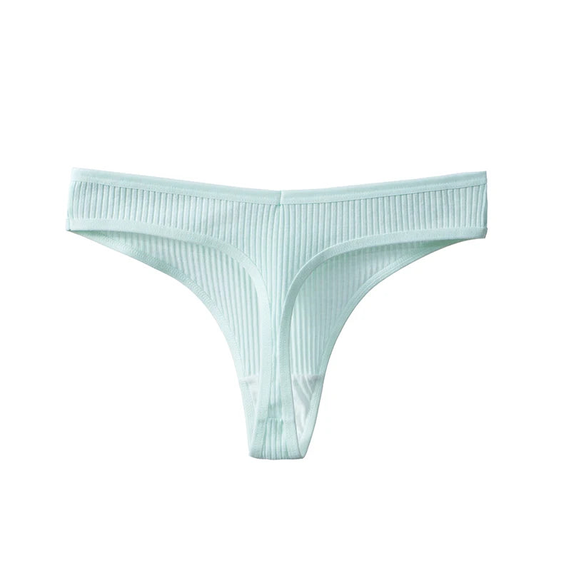 Women’s Cotton Striped Thong Panties – Sexy Cozy Lingerie