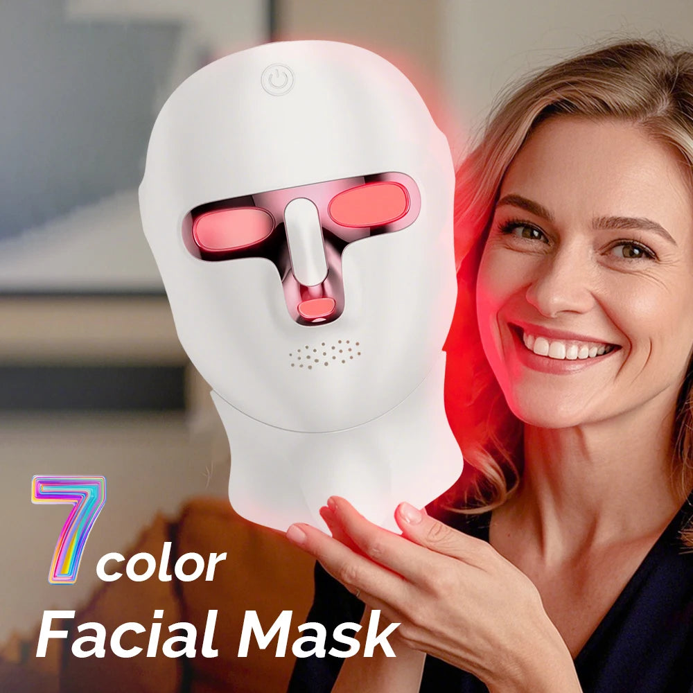 7 Colors LED Lifting Rechargeable Face Neck Mask