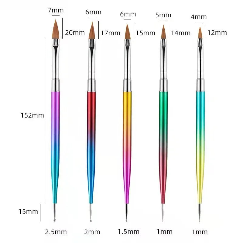 5/20Pcs Nail Art Brush Design Tip Painting Drawing
