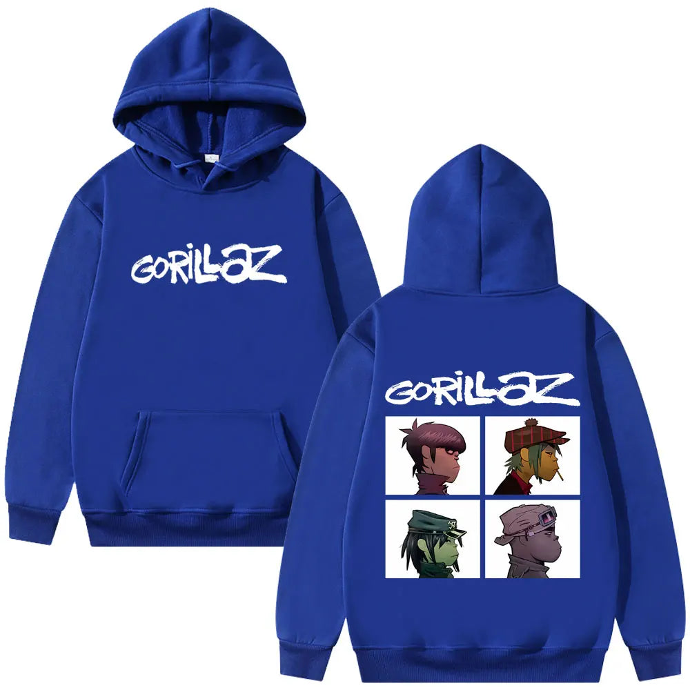The Gorillaz Rock Band's Men's Hoodies Retro Pullovers