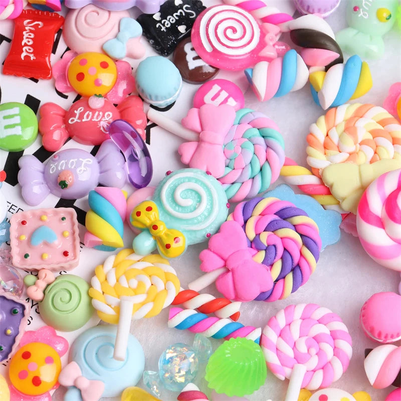 20PCS Multi Shape Kawaii Sweet Candy Nail Art Charms