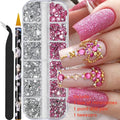 12Gird 3D Glass Crystal Nail Art