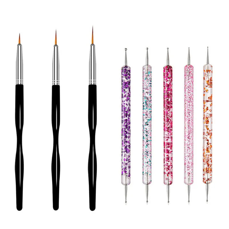 5/20Pcs Nail Art Brush Design Tip Painting Drawing
