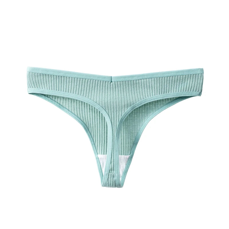 Women’s Cotton Striped Thong Panties – Sexy Cozy Lingerie