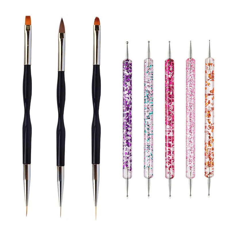 5/20Pcs Nail Art Brush Design Tip Painting Drawing