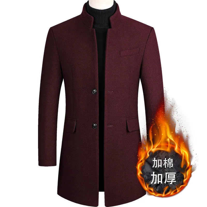 Men’s Winter Faux Leather Jacket – Windproof & Fleece-Lined