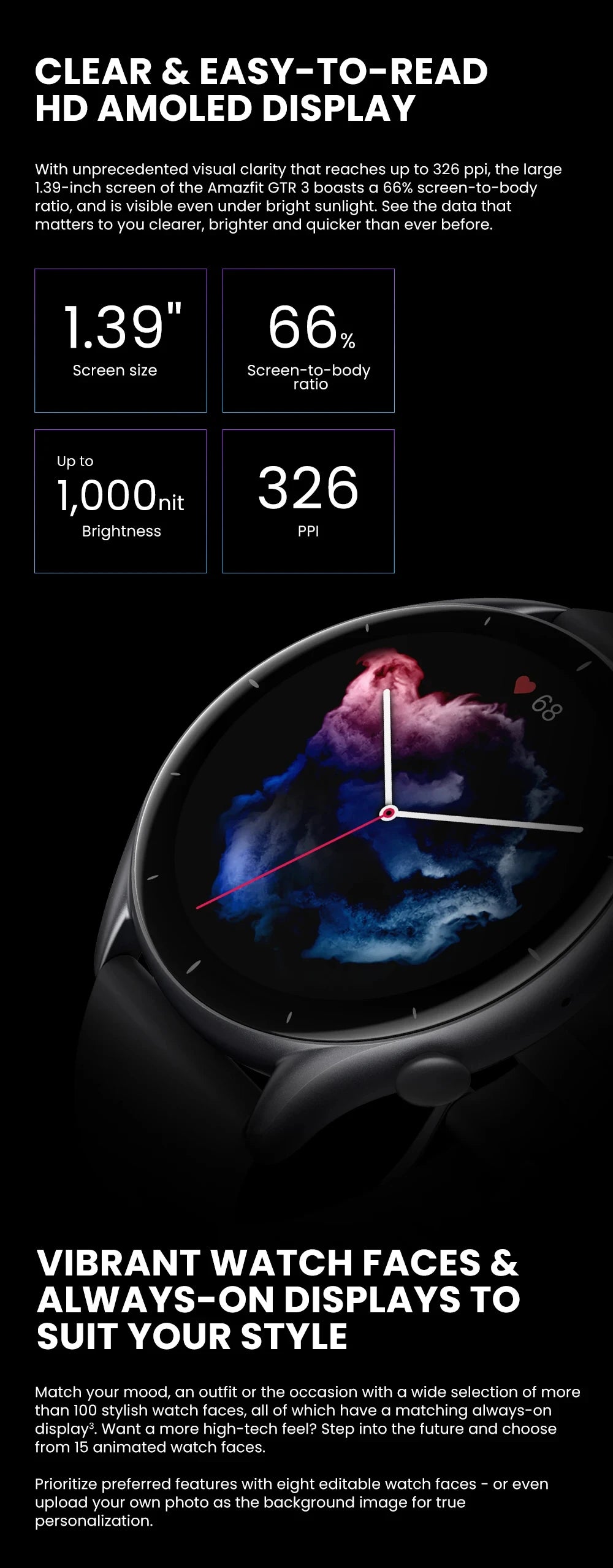 Amazfit GTR 3 Smart Watch – Alexa Built-in, 21-Day Battery