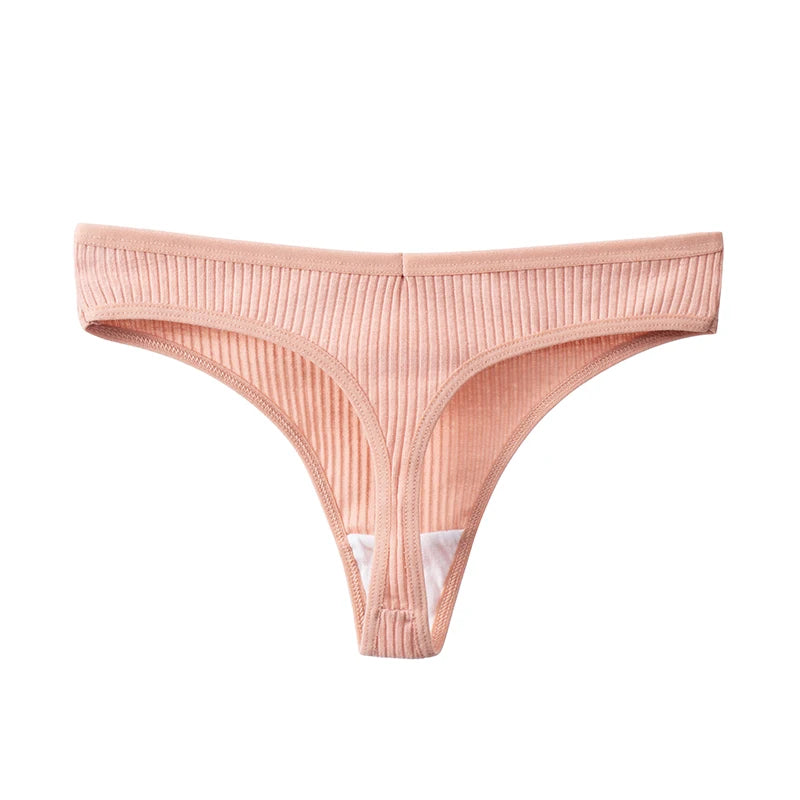 Women’s Cotton Striped Thong Panties – Sexy Cozy Lingerie