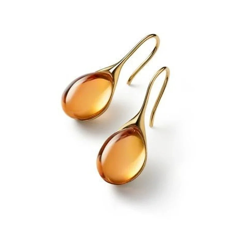Trendy Women Earrings 4 Colors  Natural Stone