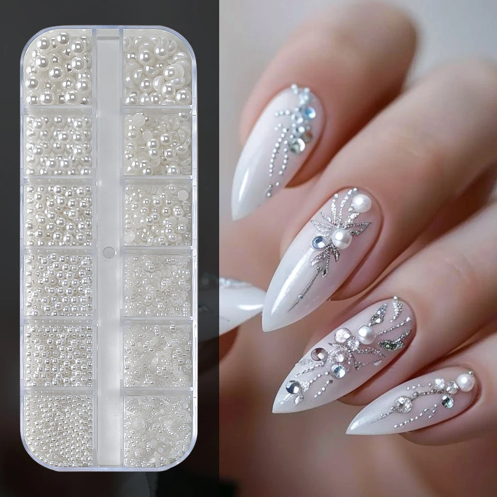 12Gird 3D Glass Crystal Nail Art