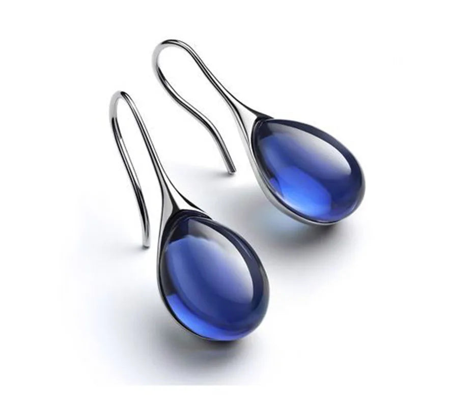 Trendy Women Earrings 4 Colors  Natural Stone