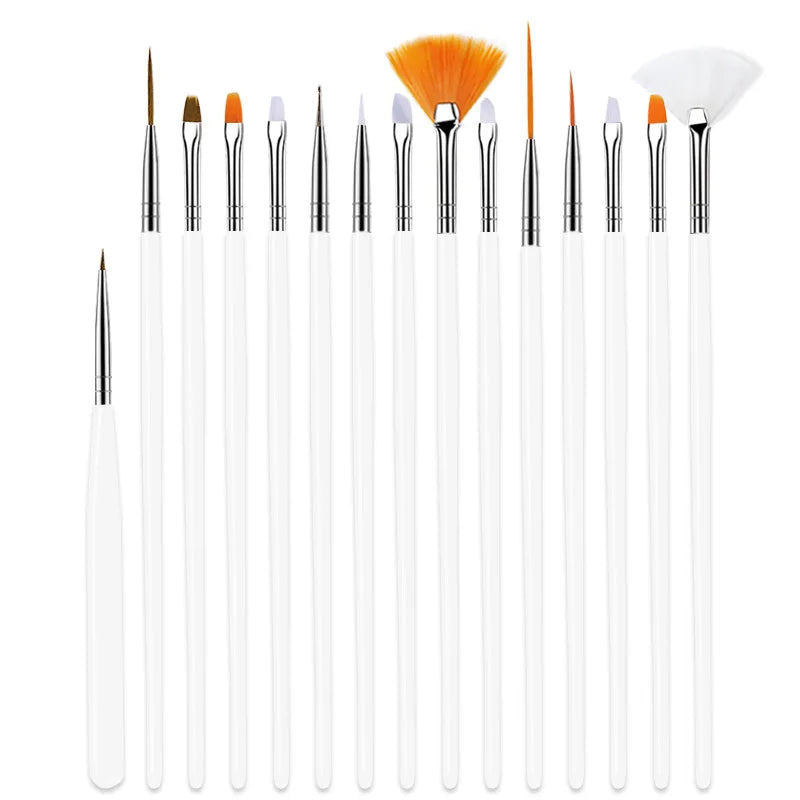 5/20Pcs Nail Art Brush Design Tip Painting Drawing