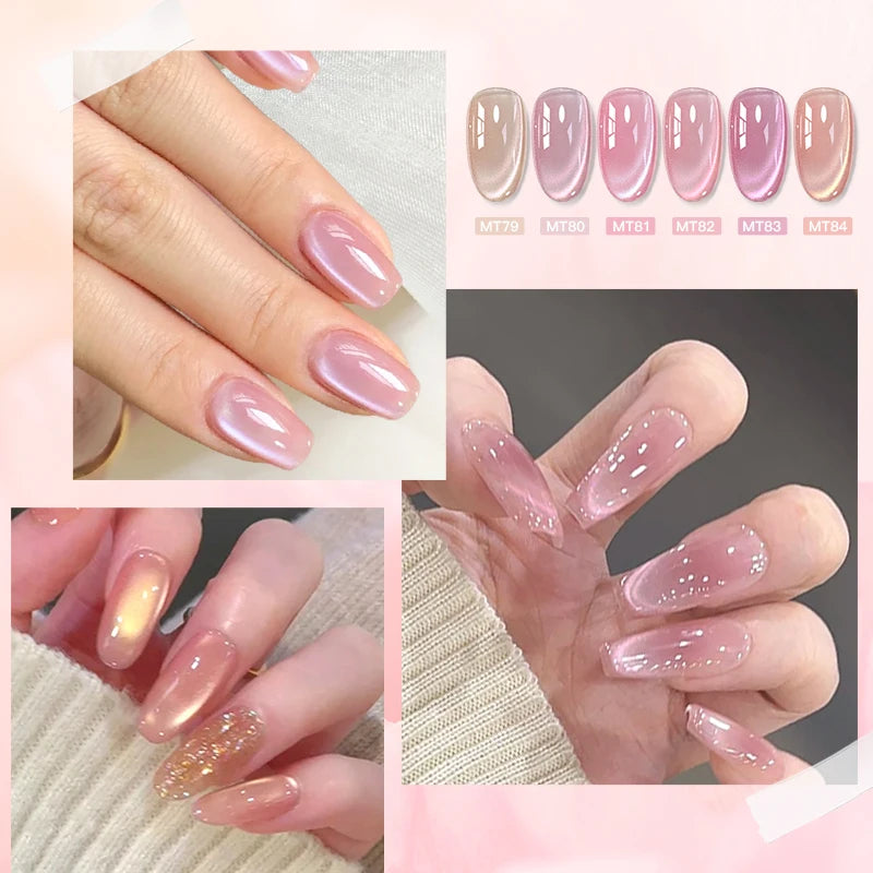 Pink Cat Magnetic Gel Nail Polish Nude