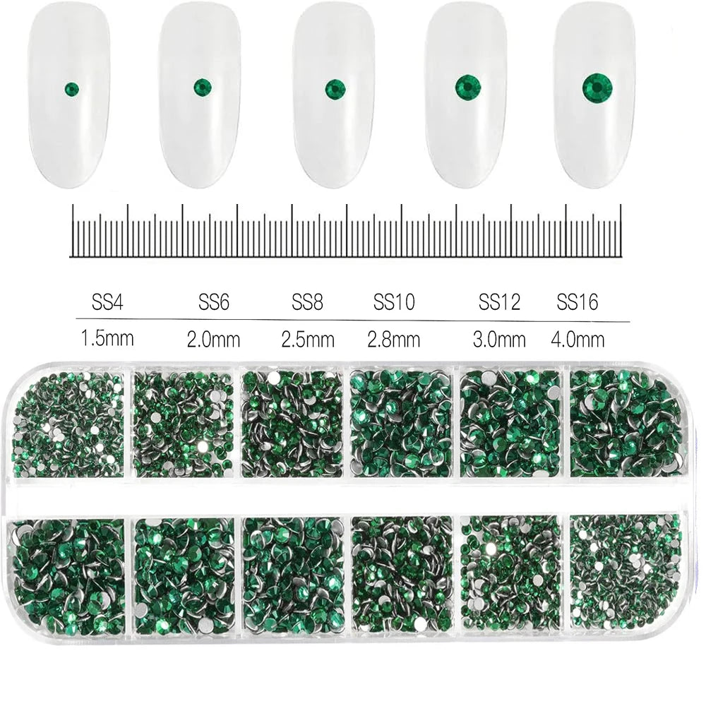 12Gird 3D Glass Crystal Nail Art