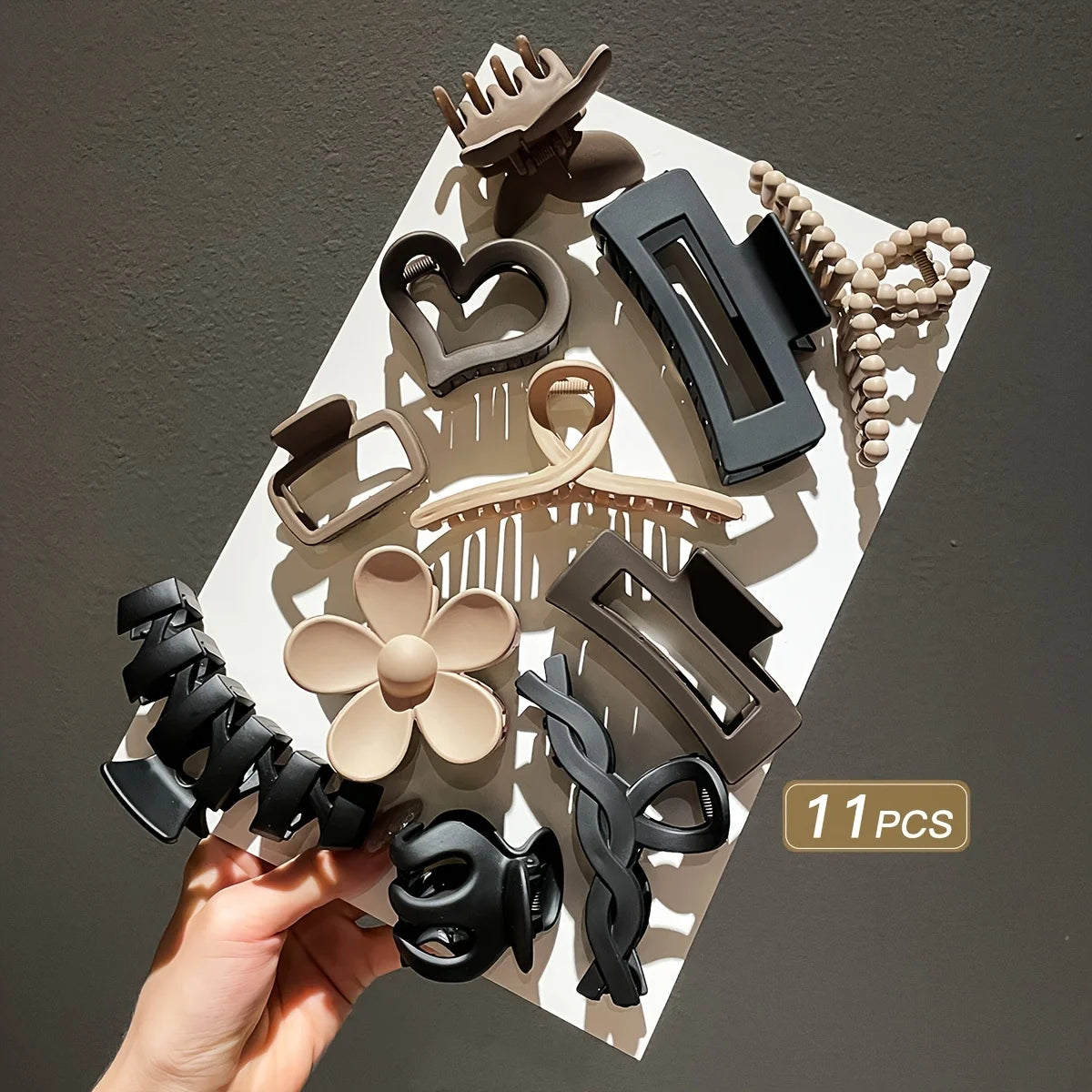 11pcs Women's High-end Frosted Clip