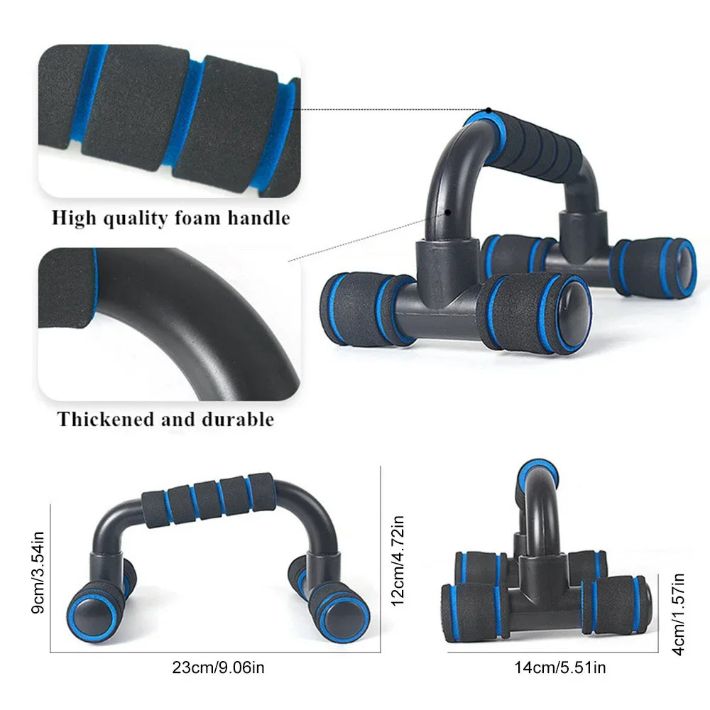 U-Shaped Push-Up Bars with Foam Grip (Home Gym Muscle Training)