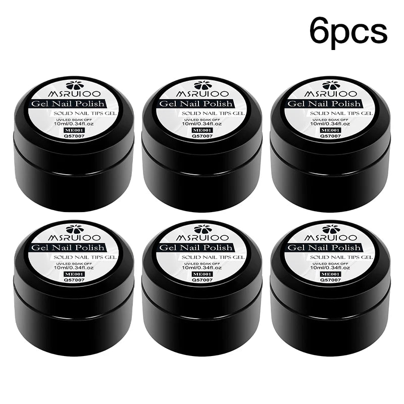 MSRUIOO 10ml Clear Solid Nail Tips Gel