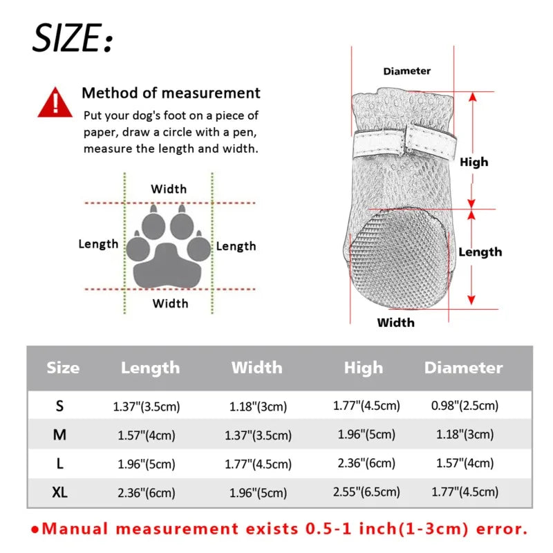 Pet Dog Soft Outdoor Shoes