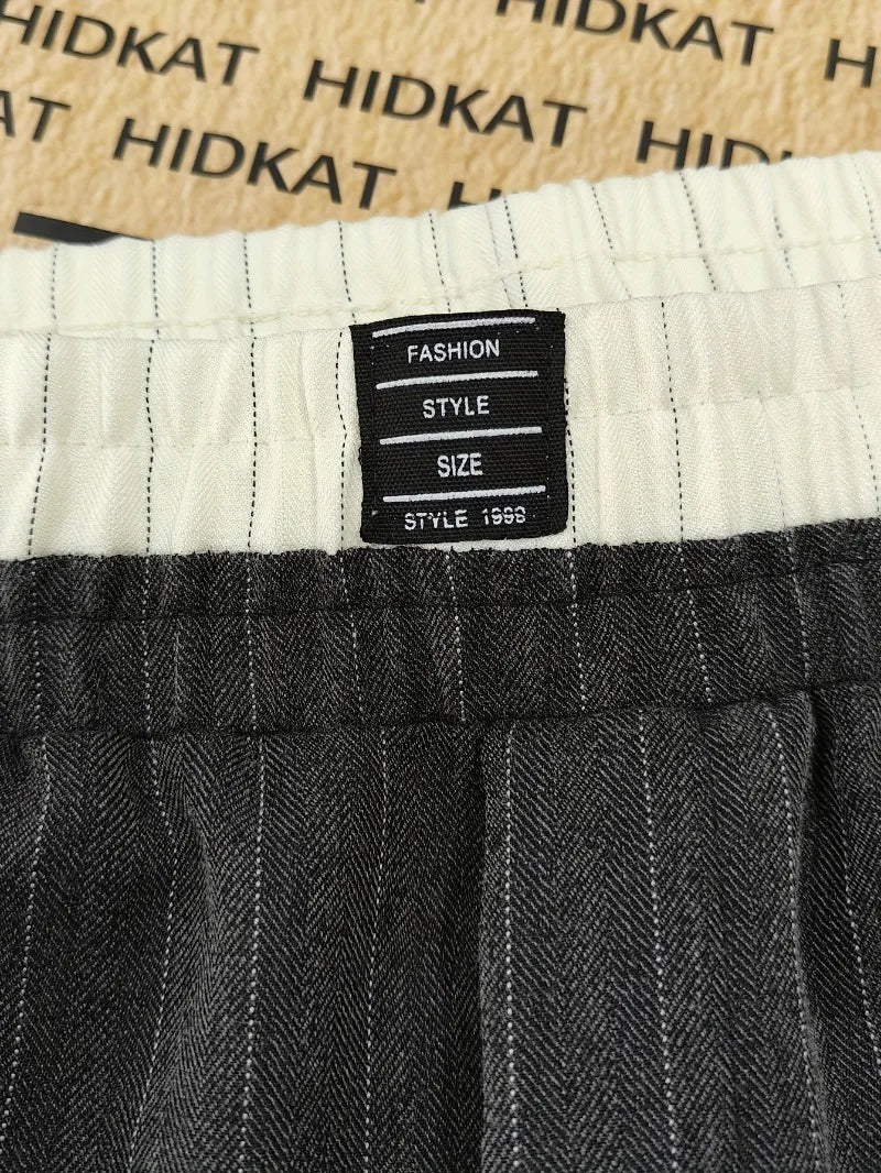 Men’s Double Waist Wide-Leg Trousers