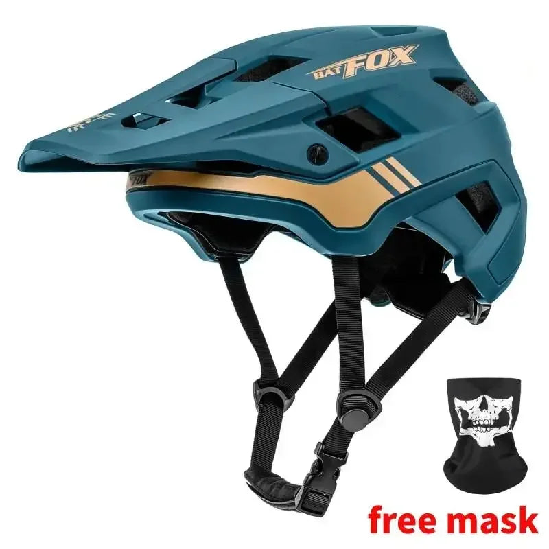BATFOX Unisex MTB Bike Helmet – Matte Black Cycling Helmet
