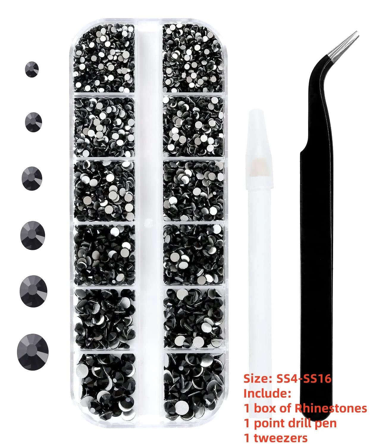 12Gird 3D Glass Crystal Nail Art