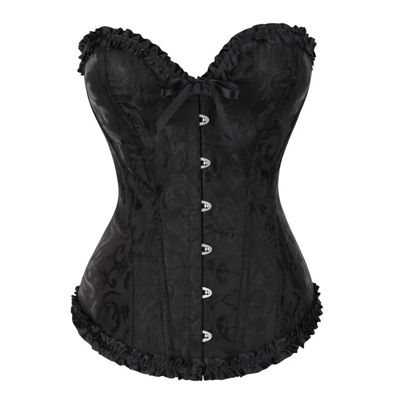 Vintage Victorian Fashion Waist Corset Top Women Bustier Overbust