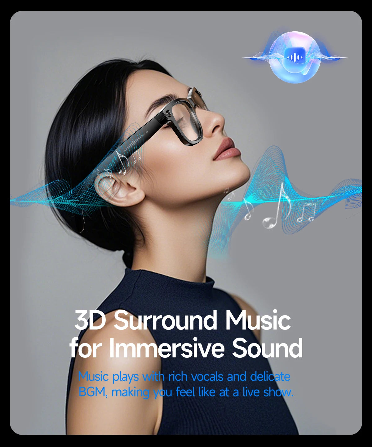 800W AI Camera Smart Glasses – Translation, Photo/Video, Waterproof, Calls, Color-Changing