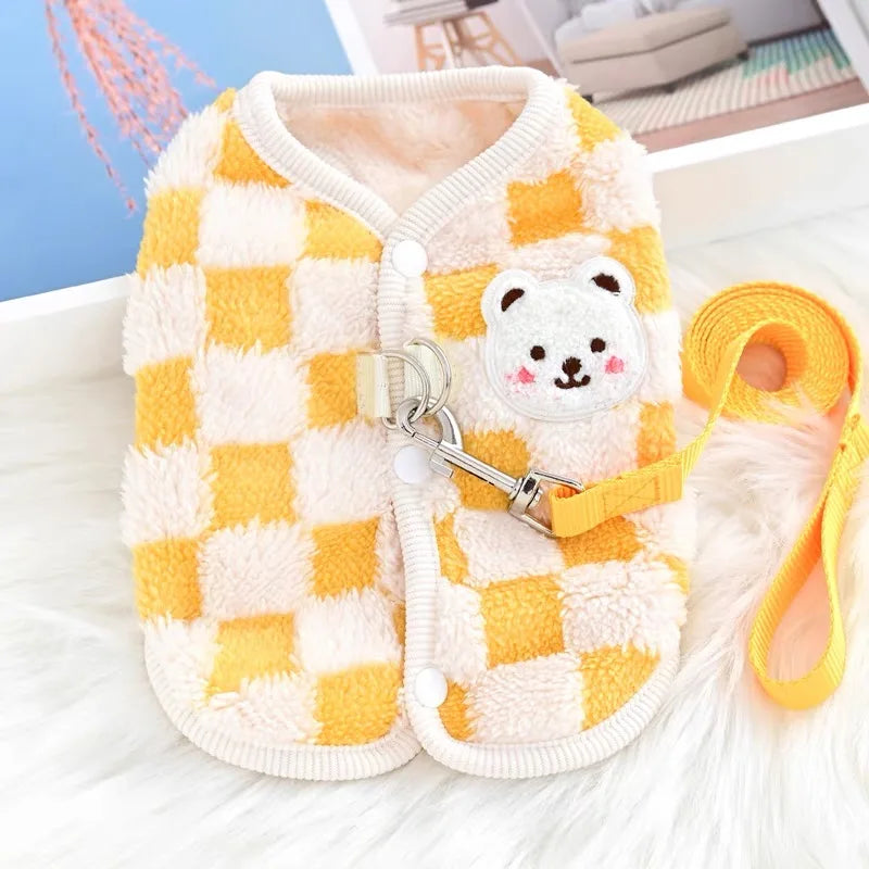Winter Warm Cat Clothes Sweater with Buckle
