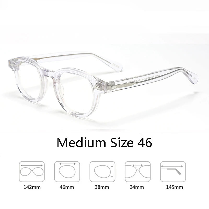 Johnny Depp Style Men's  Glasses Transparent Lens