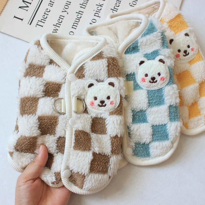Winter Warm Cat Clothes Sweater with Buckle