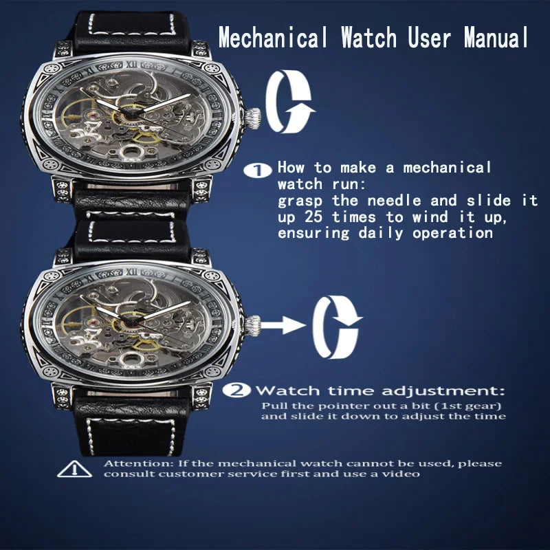 LONGLUX automatic waterproof retro style mens watch