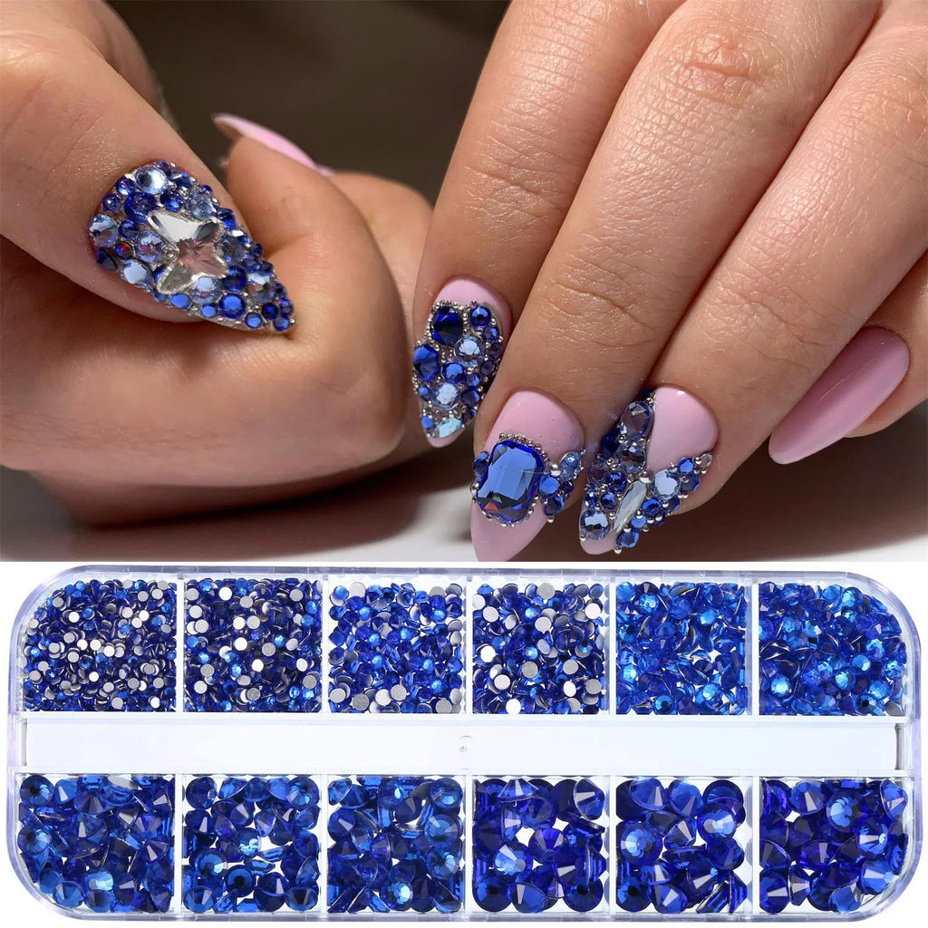 12Gird 3D Glass Crystal Nail Art