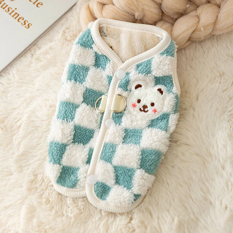 Winter Warm Cat Clothes Sweater with Buckle