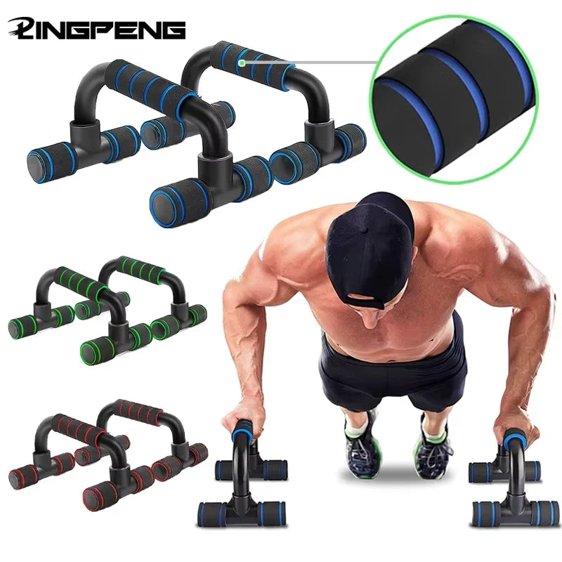 U-Shaped Push-Up Bars with Foam Grip (Home Gym Muscle Training)