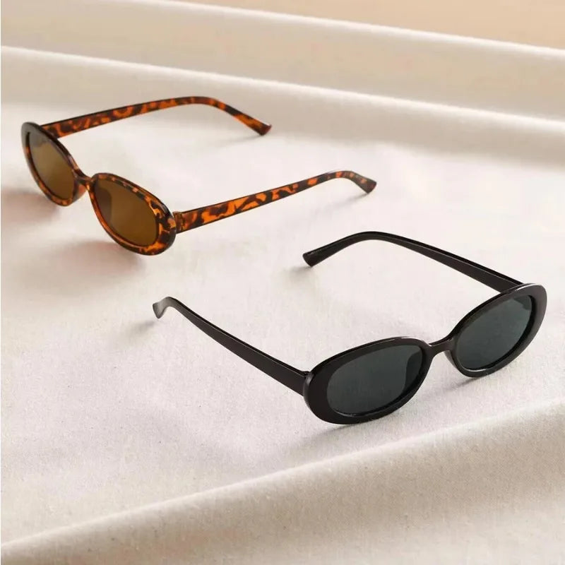 Luxury Brand Designer Oval Women's Sunglasses