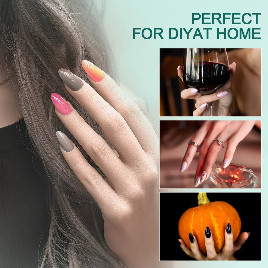 Nailpop 120pcs/box Gel X Nail Tips Medium Short Almond Shape