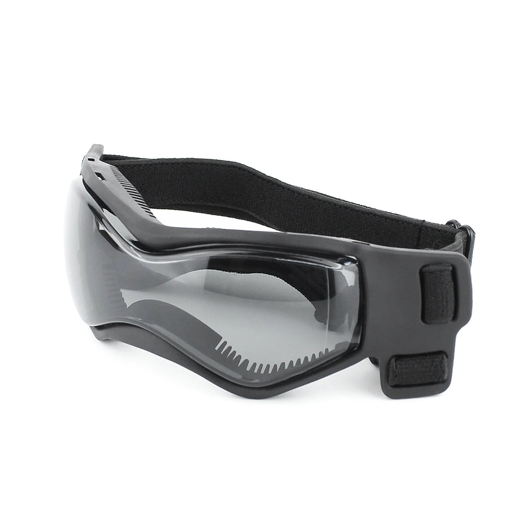 Dog and cat UV-protection goggles with adjustable straps for small to medium pets.