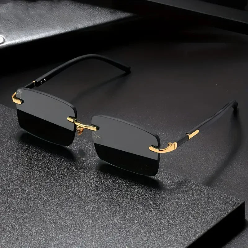 Rimless Unisex Fashion Rectangle Sunglasses