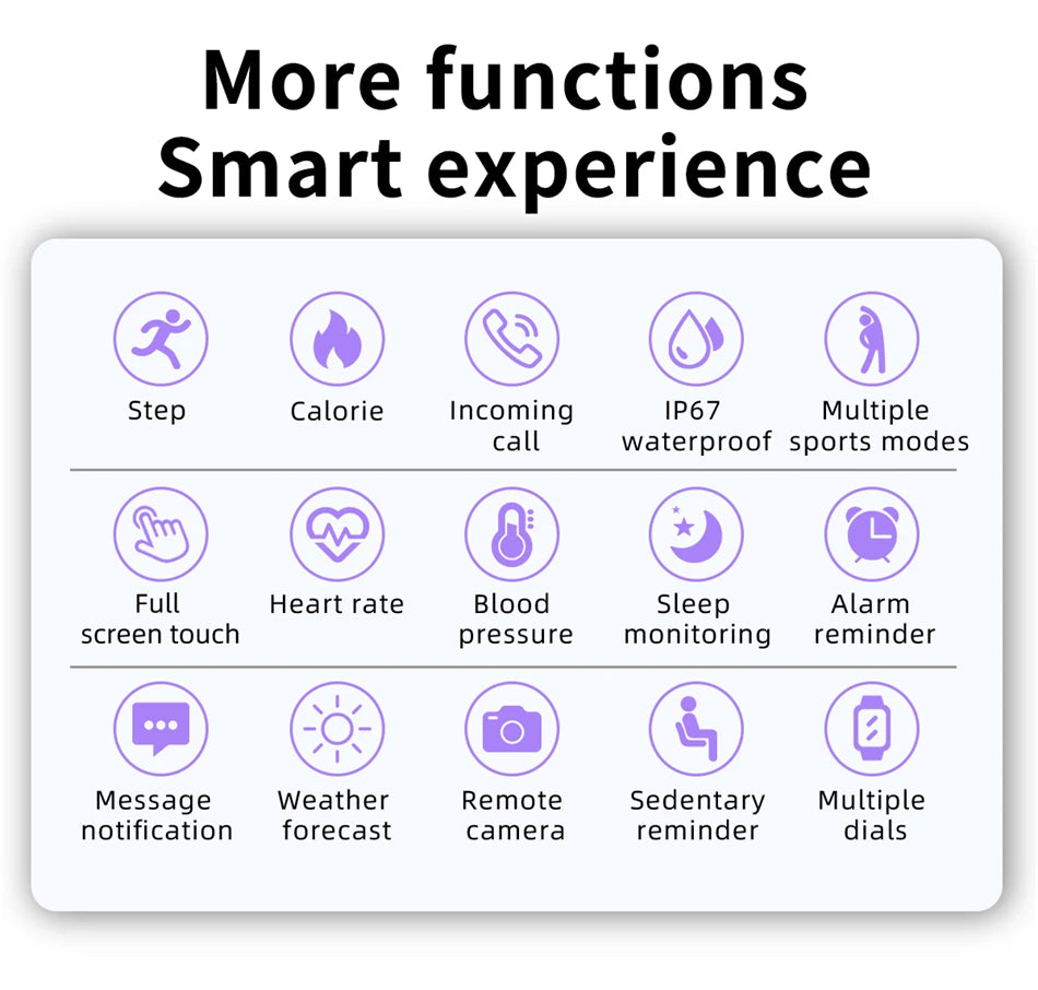 LIGE Smartwatch – Full Touch, Bluetooth Call, Waterproof Fitness Tracker for Android & iOS