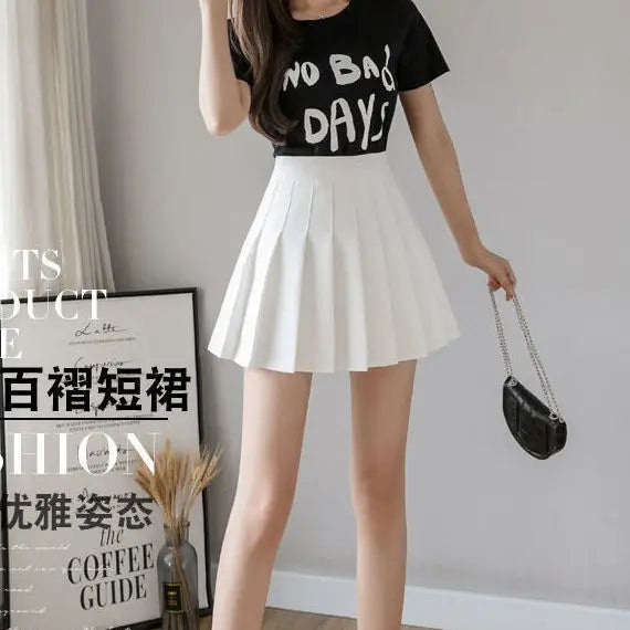 Kawaii Pink Plaid Pleated Mini Skirt (High-Waist Japanese School Style)