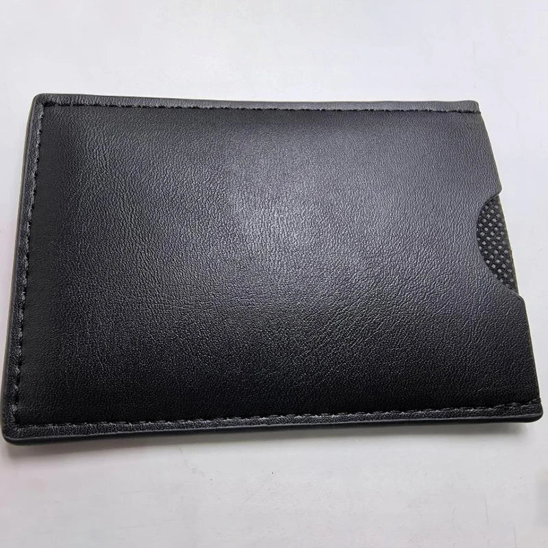 Personalized Leather Bat Mask Card Holder Wallet (Superhero Style)