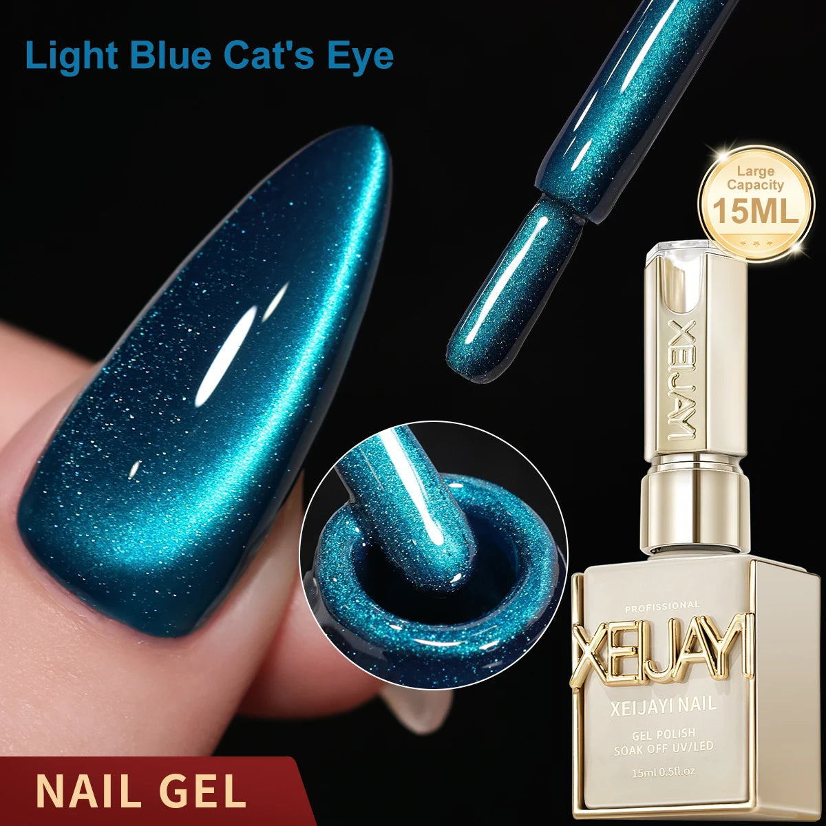 15ML Cat eye Nail Gel polish Semi Permanent Nail Art Soaking