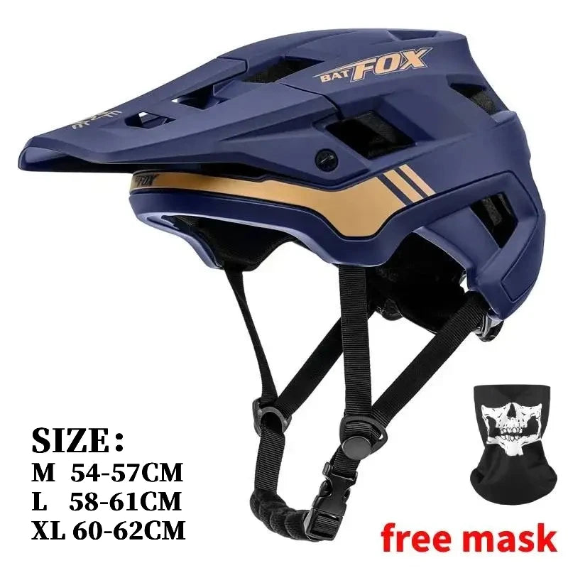 BATFOX Unisex MTB Bike Helmet – Matte Black Cycling Helmet